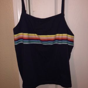 Rainbow cropped tank
